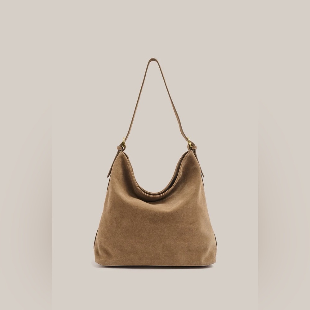 Vestirsi Savannah Brown Suede Hobo Bag